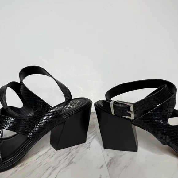 Vince Camuto Deverey Black Heeled Sandal 11M - Picture 8 of 14